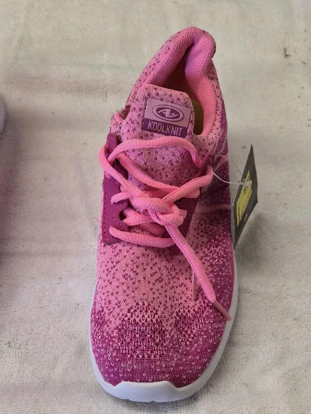 Athletic Works Pink Gradient Knit Kids Sneakers Size 6